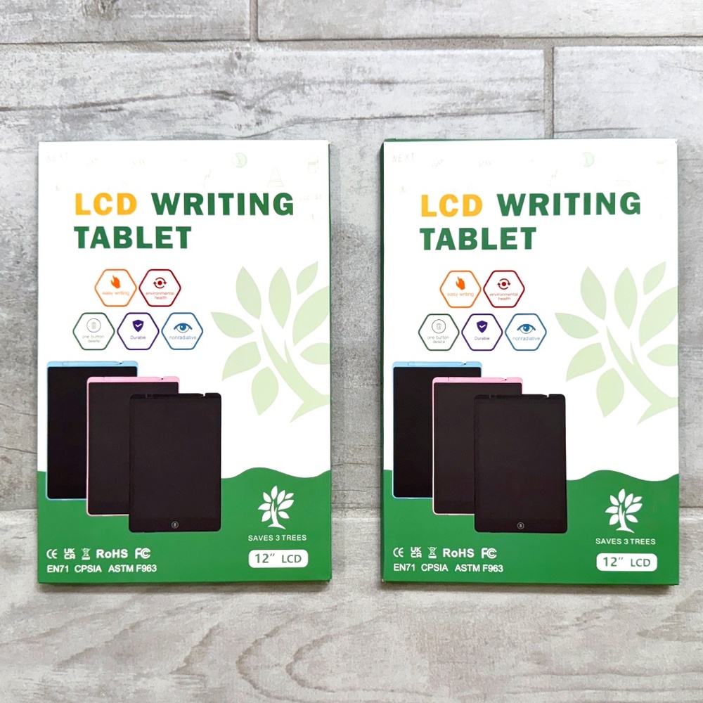 Two 12" LCD Black Writing Tablets
